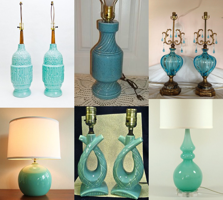 turquoise lamps