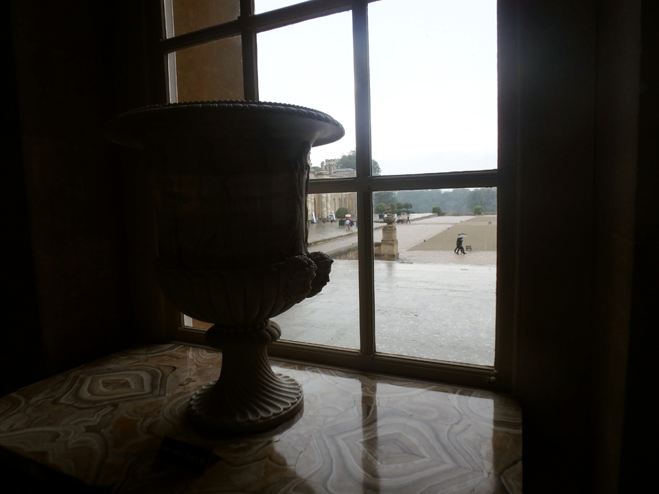 Looking of the window at Blenheim Palace